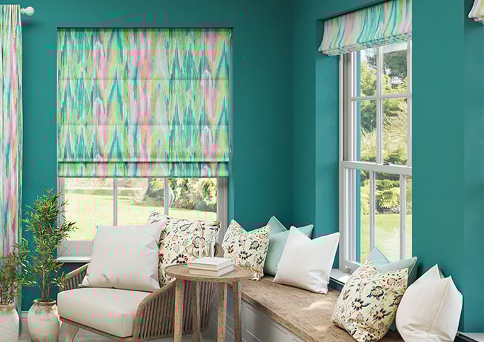 Bombay Velvet, Tropical Punch - Motorised Roman Blind - Image 3